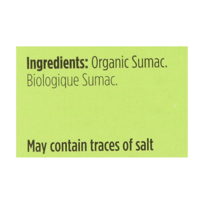 Spicely Organics Organic Sumac - 0.45 Oz., Pack of 6