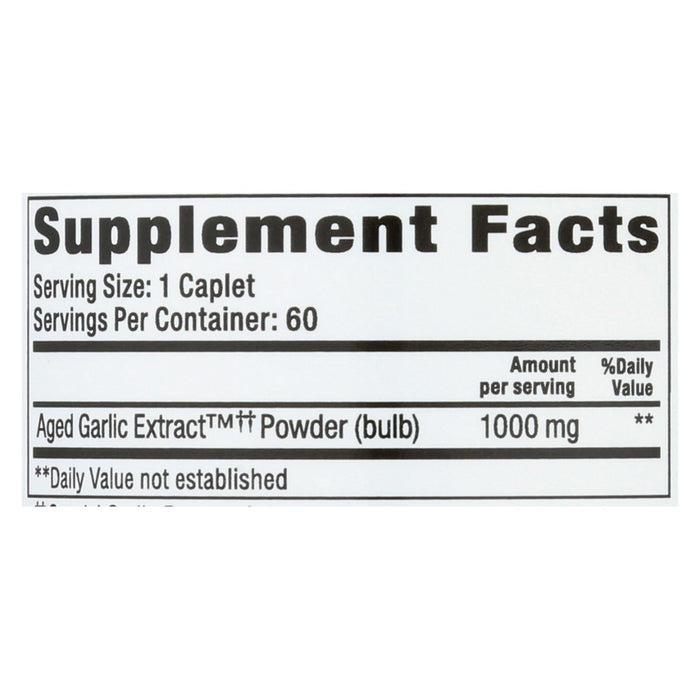 Kyolic Aged Garlic Extract Caplets | Supports Cardiovascular Health | 1000mg per Caplet | 60 Caplets