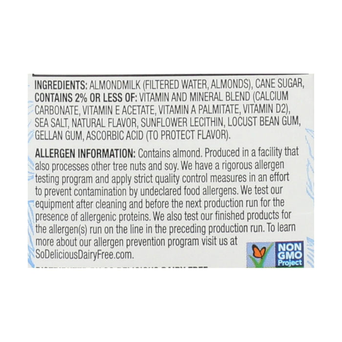 So Delicious Dairy-Free Almond Milk (Pack of 6) - Vanilla - 32 Oz.