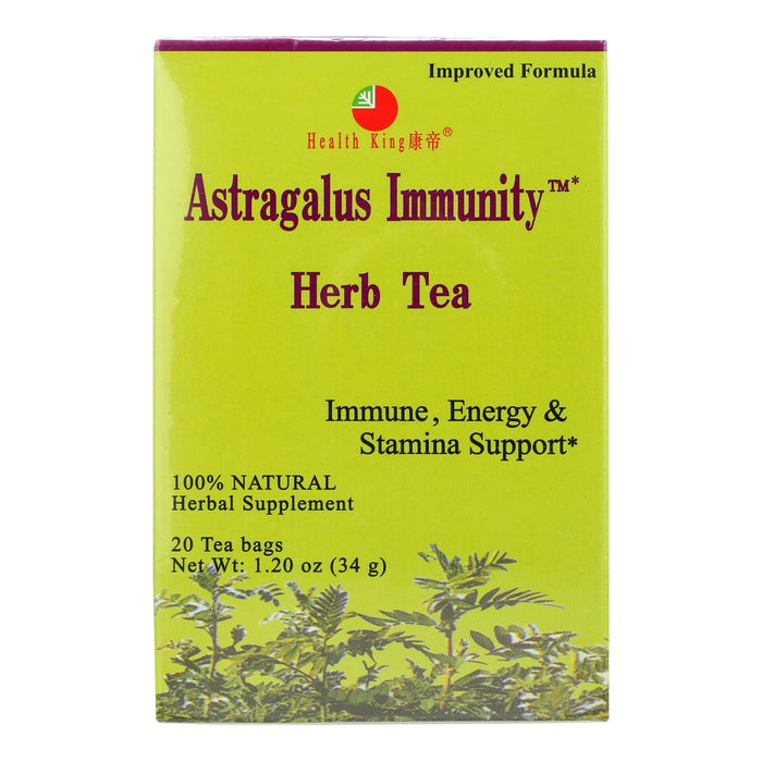 Health King Astragalus Herb Tea for Immunity Health (20 Tea Bags)