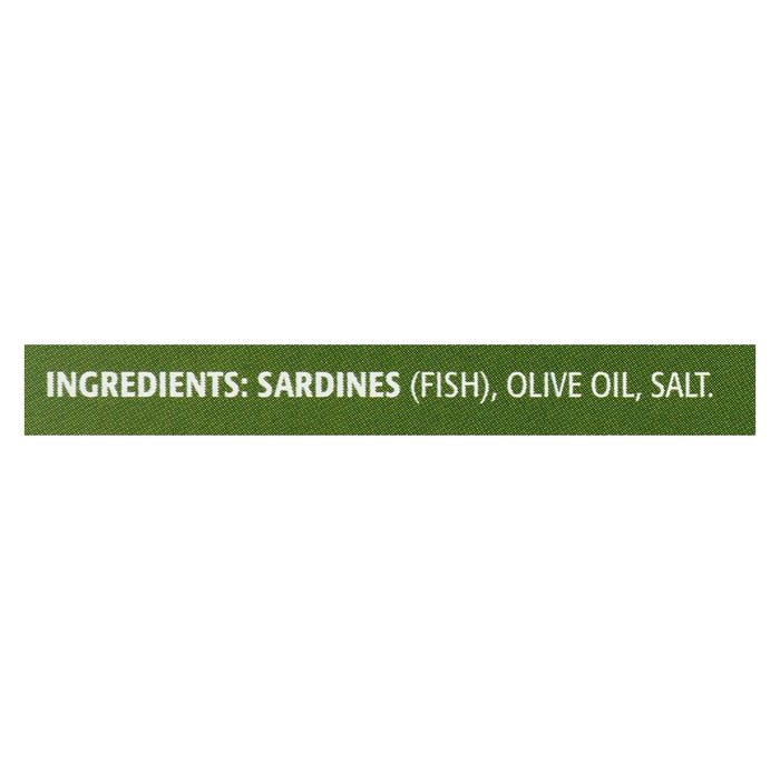 Skinless & Boneless Sardines in Pure Olive Oil, 3.75 Oz (Pack of 12)