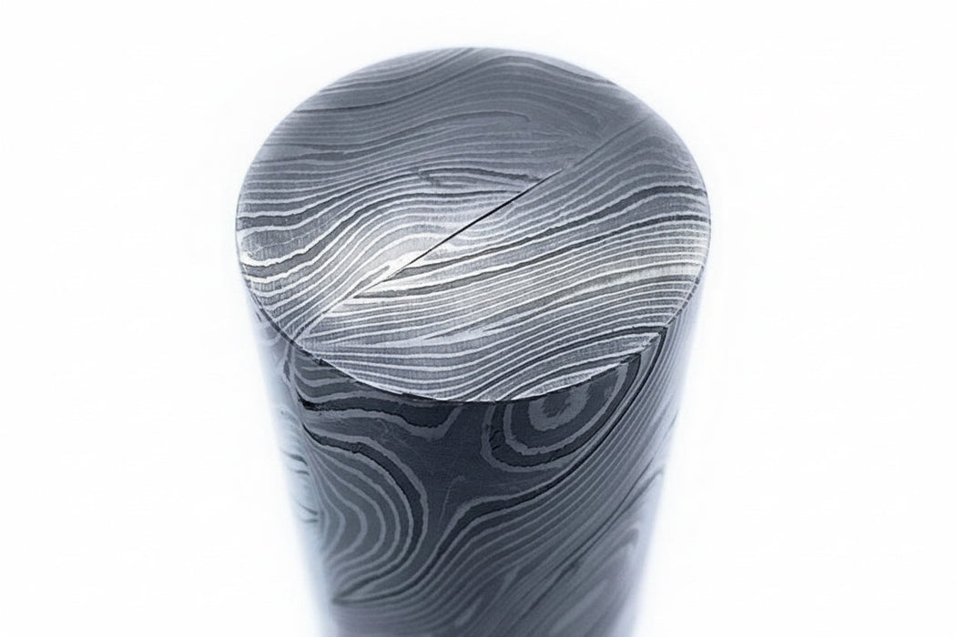 Damascus Steel Round Bar 5.5 Inch Length 32 mm Thick Rod for Ring Making