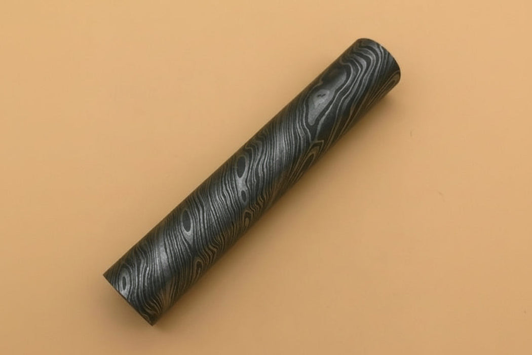 Custom Handmade Damascus Steel Round Rod 5.5 Inch 25.5 mm Diameter