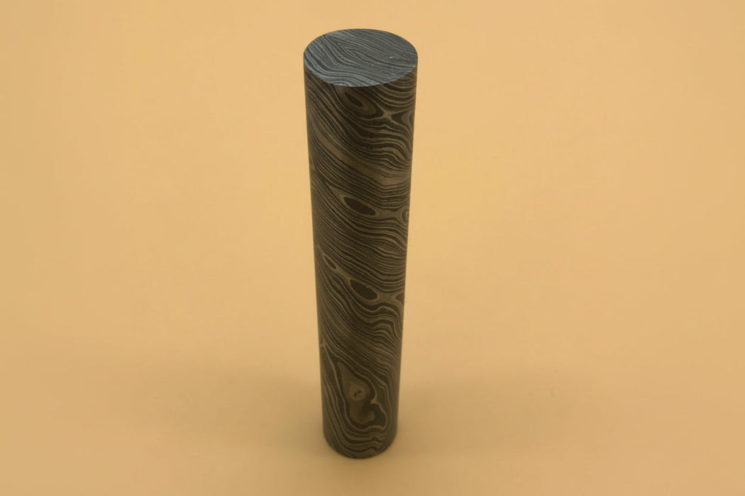 Custom Handmade Damascus Steel Round Rod 5.5 Inch 25.5 mm Diameter