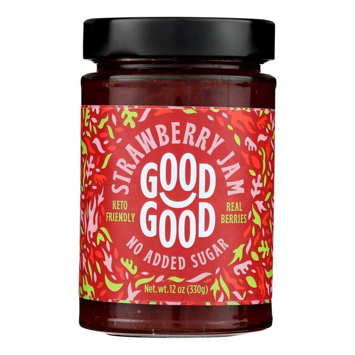Good Good Jam Strawberry No Sugar (Pack of 6 - 12 oz)