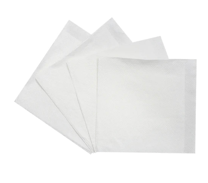 Napkin, Beverage, 9" x 9",  1 Ply, 1/4 Fold, White - 4,000 pcs