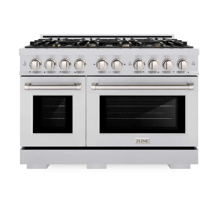 ZLINE 48" Select Gas Range Convection Gas Oven Stainless Steel Brass Burners HGR-BR-48