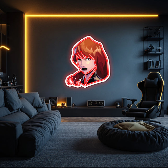 UV Printed Woman Neon Wall Art- LV0043