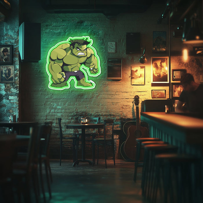 UV Printed Hulk Neon Wall Art- LV0075
