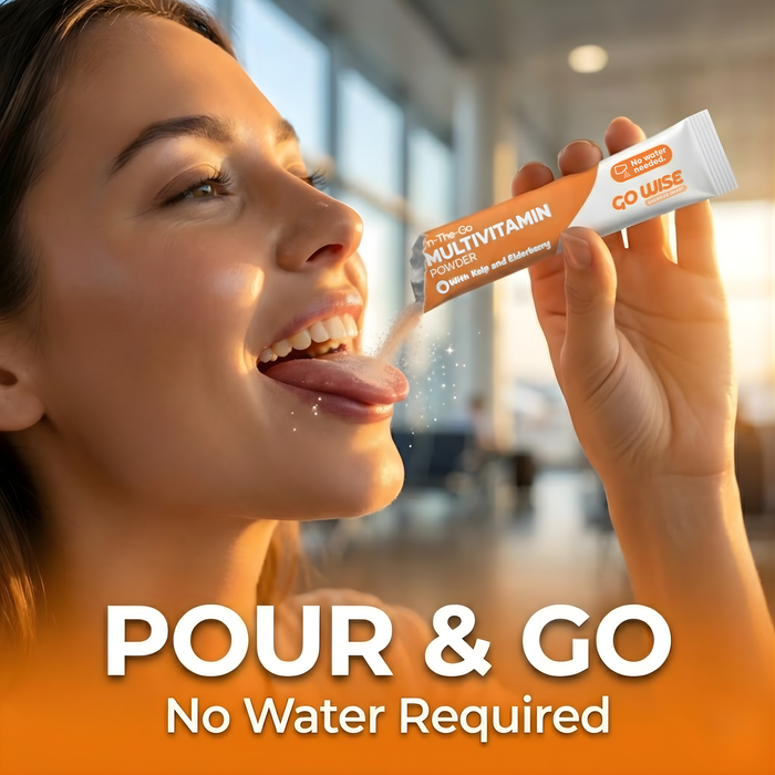 Vegan Multivitamin Powder Stick Packs - No Water Needed