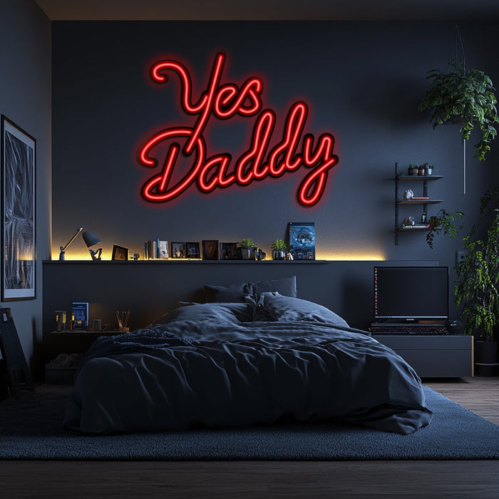 Yes Daddy Metal Neon Wall Art- LN0069