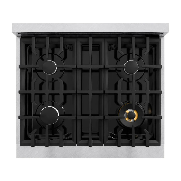 ZLINE 30" Classic Gas Range, Convection Gas Oven DuraSnow® Stainless Steel, CGRS-30