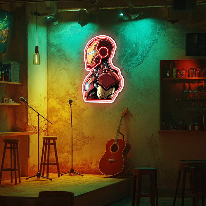 UV Printed Iron-Man Neon Wall Art- LV0076