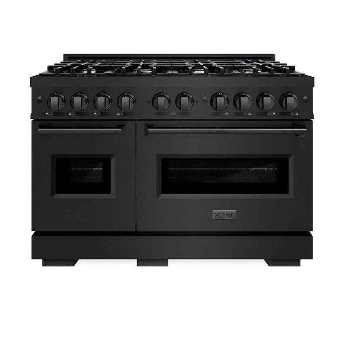 ZLINE 48" Classic Gas Range, Convection Gas Oven Black Stainless Steel, CGRB-48