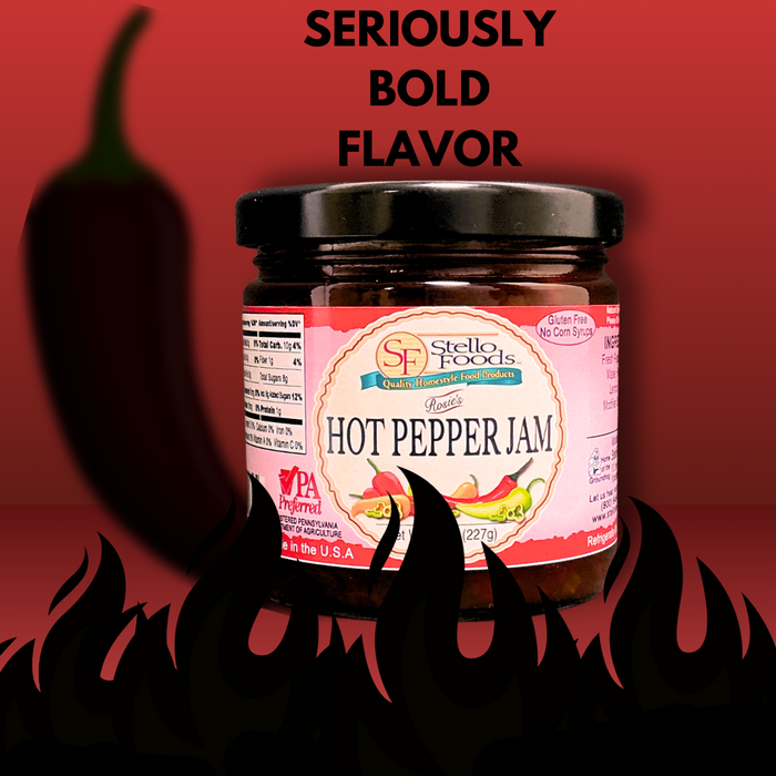Stello Foods - Rosie's Hot Pepper Jam 8 oz