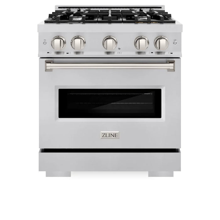 ZLINE 30" Dual Fuel Range, Gas Cooktop, Electric Convection Oven Stainless Steel, CDR30