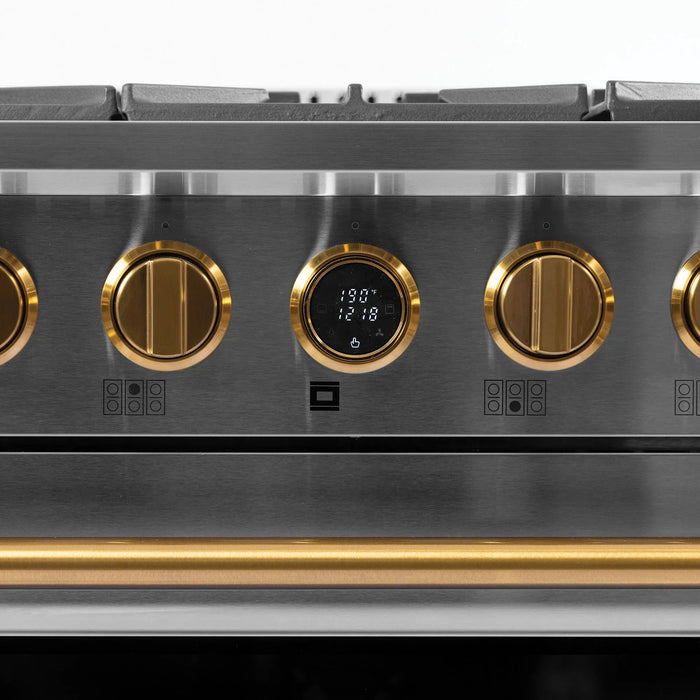 Kucht 36" Freestanding Dual Fuel Range  Liquid Propane KXP36/LP