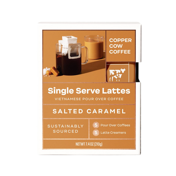 Copper Cow Coffee - 'Salted Caramel' Single-Serve Lattes (5PK)