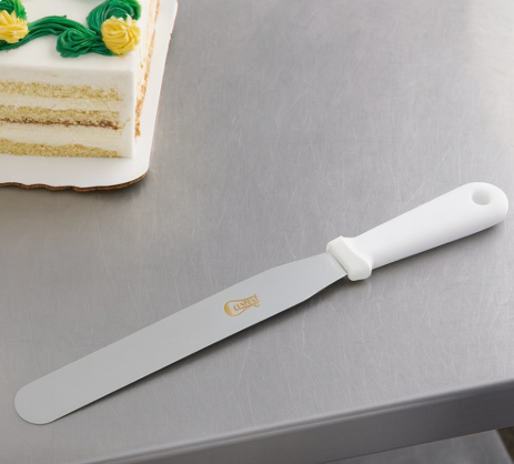 10" Blade Straight Baking / Icing Spatula w/ Plastic Handle