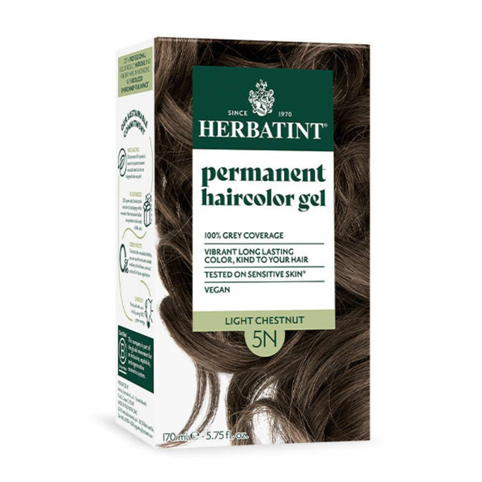Herbatint 5N Light Chestnut Hair Color - Natural & Permanent -  5.75 fl oz