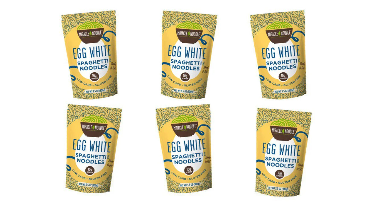 Miracle Noodle - Egg White Spaghetti, 6 x 3.5 oz - Gluten-Free Pasta Alternative