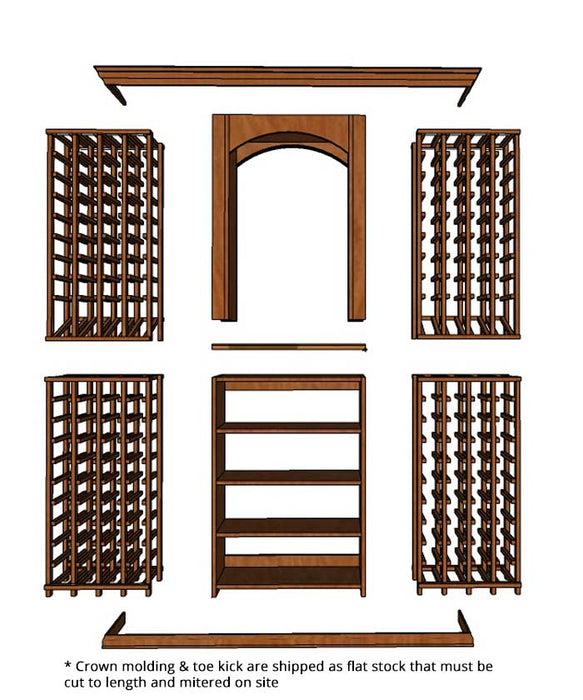 6 Foot Wine Cellar Storage System | 200 Bottle Capacity