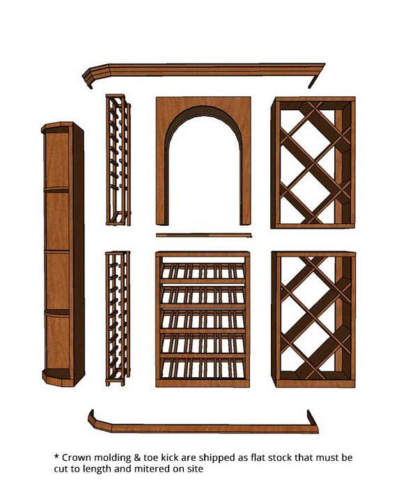 6 Foot Wine Cellar Storage System | 210 Bottle Capacity