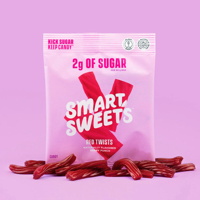 Smartsweets Red Twists Berry Punch: Satisfy Your Sweet Cravings Guilt-Free (Pack of 12 x 1.8 Oz)