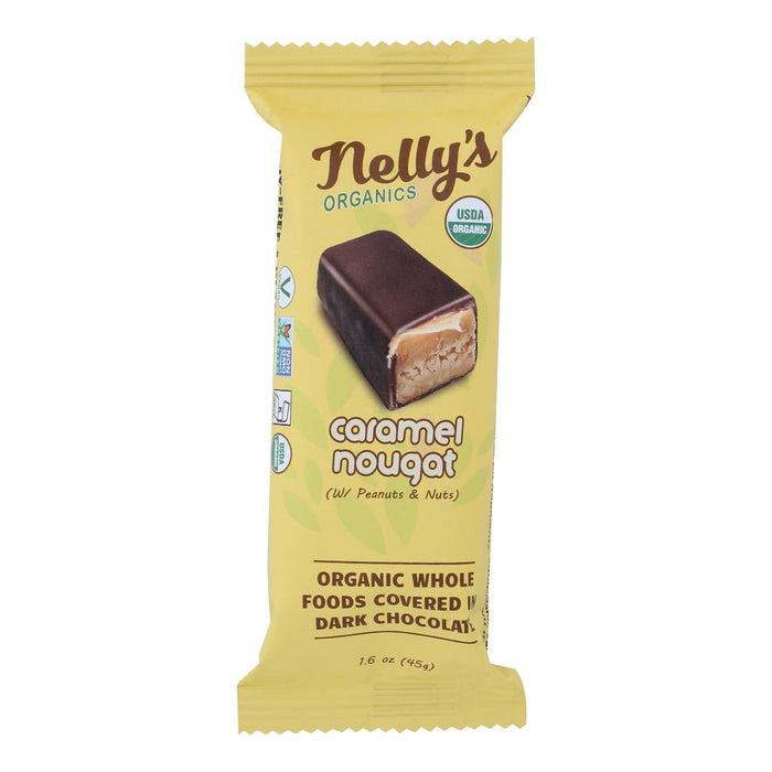 Nelly's Organics Bar Caramel Nougat (Pack of 9) 1.6 Oz