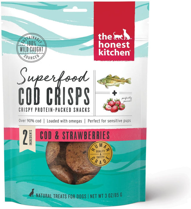 The Honest Kitchen - Dog Trt Crisp Cod Straw (Pack of 6) 3 Oz