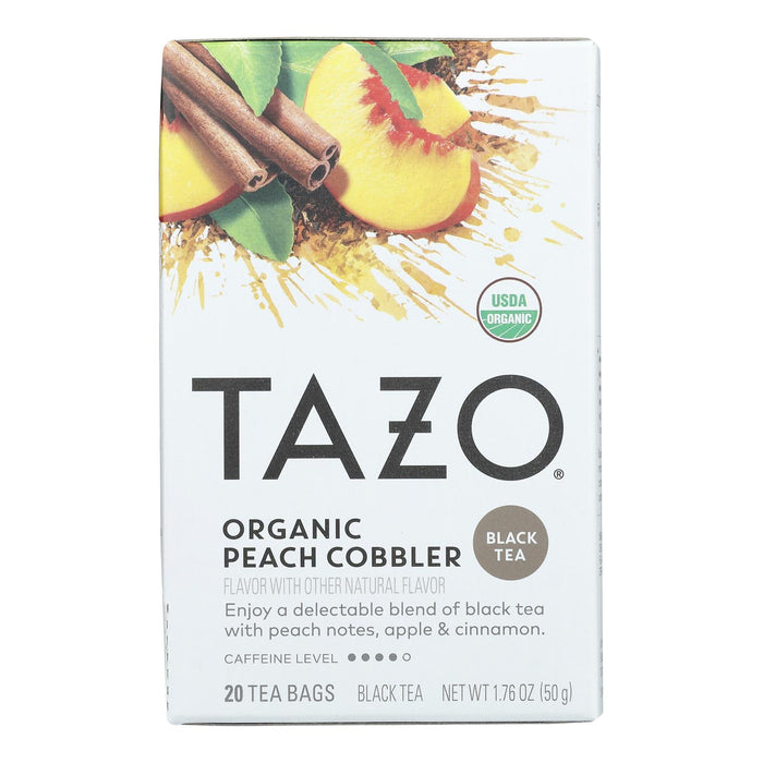Tazo Peach Cobbler Herbal Tea (Pack of 6 - 20 Tea Bags)