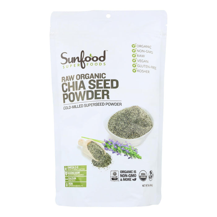 Sunfood Superfoods Raw Organic Chia Seed Powder  - 1lb