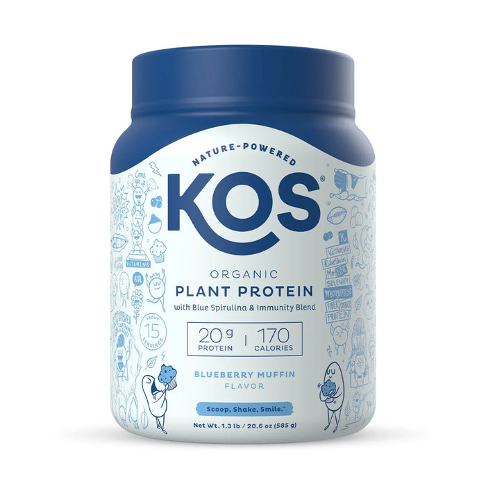 Kos Blueberry Protein Powder, 20.6 Oz
