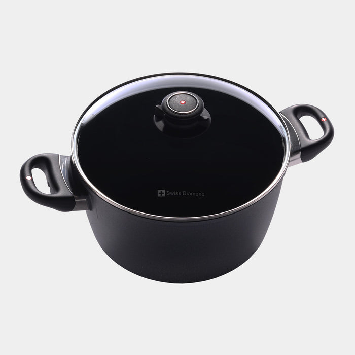HD Nonstick Stock Pot with Glass Lid - Induction