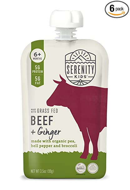 Serenity Kids Beef with Gingr Puree (Pack of 6 - 3.5 Oz)