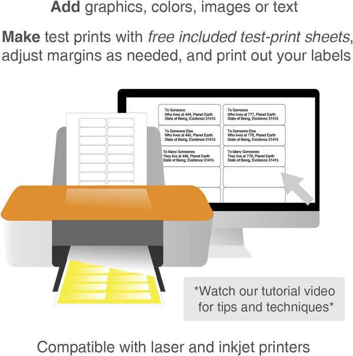 Printable Address Labels - 1" x 3"