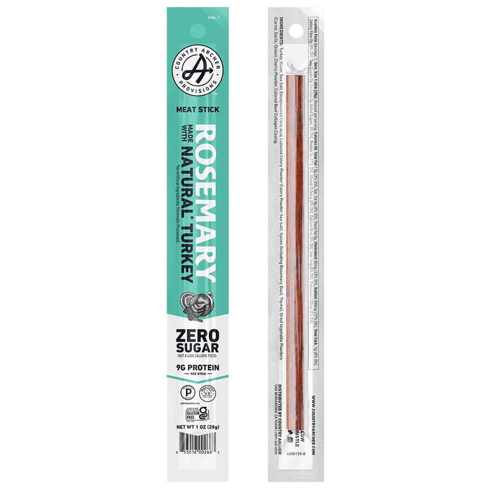 Country Archer Rosemary Turkey Stick - Gluten-Free Snack, 1 oz, 18-Pack