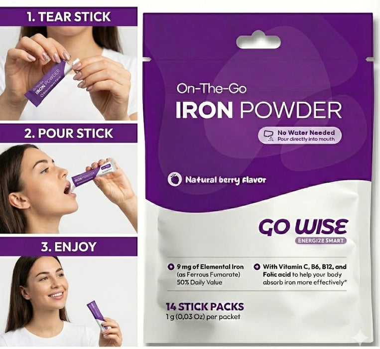 Gentle Iron Supplement for Women and Men (No Water Needed)