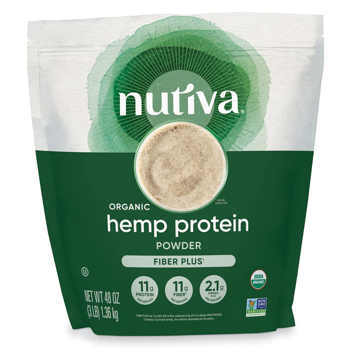 Nutiva Organic Hemp Protein Hi-Fiber, 3 Lbs