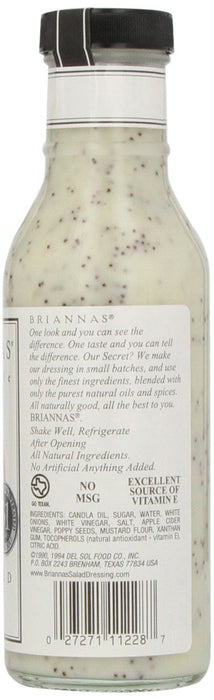 Brianna's Luscious Poppy Seed Salad Dressing (Pack of 6, 12 Fl Oz)
