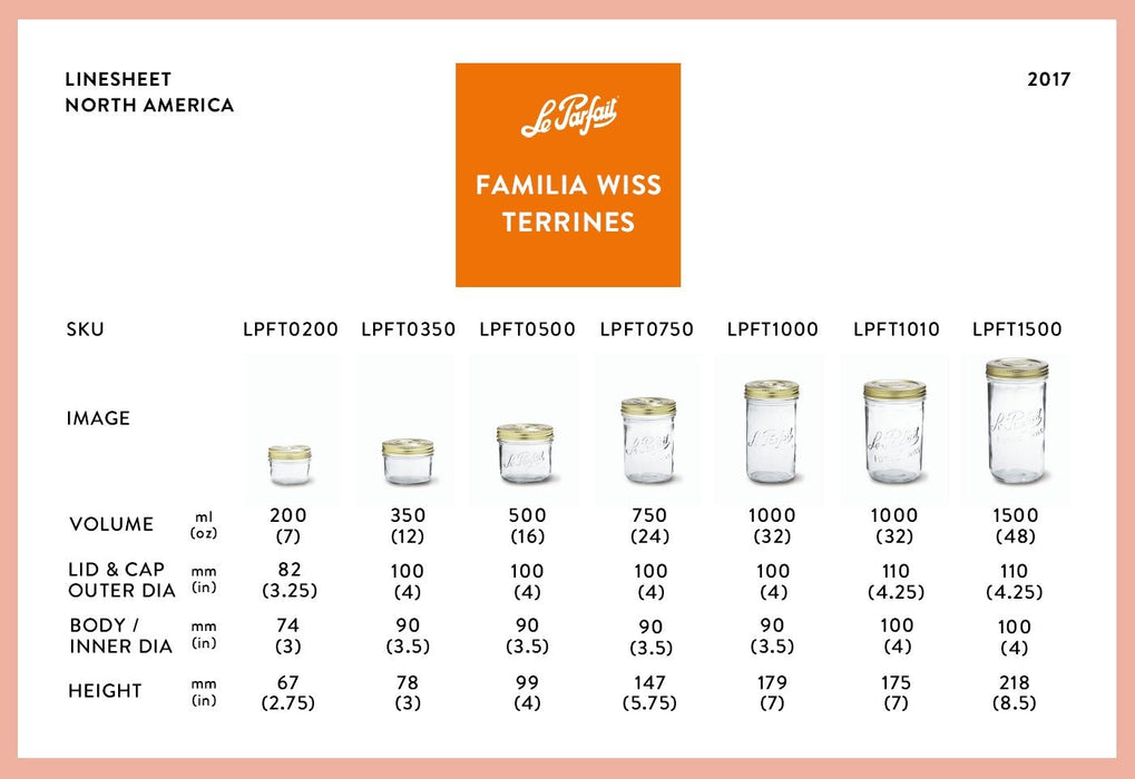Le Parfait Familia Wiss Terrines - Wholesale