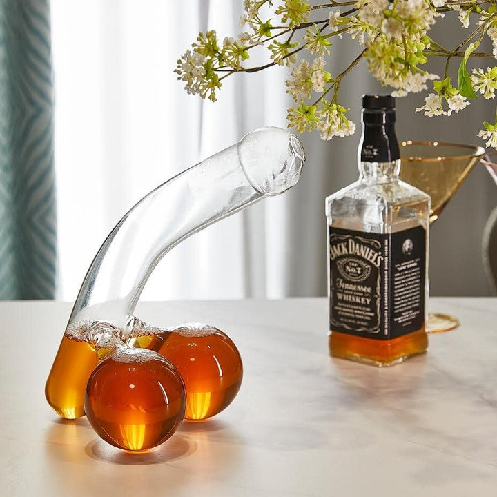 Funny Penis Whiskey Decanter - Unique & Funny Glass Container  Specialty  Food Source