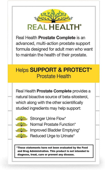 Real Health Prostate Complete (30 Softgels) | Supports Prostate Function.