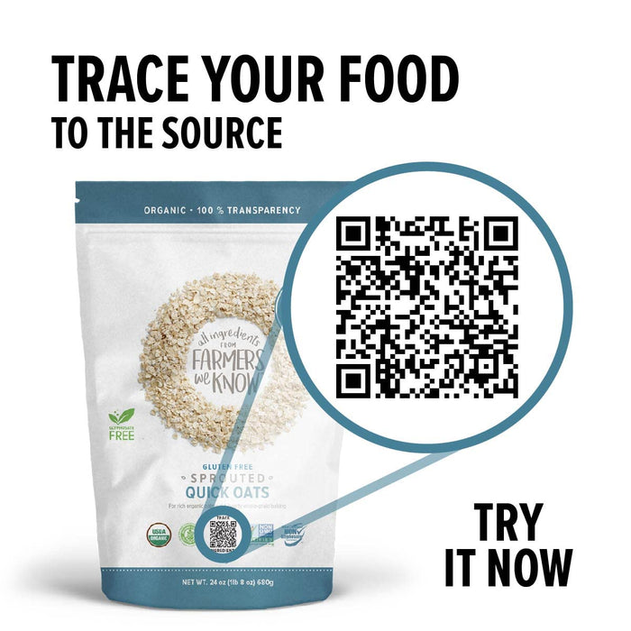 One Degree Organic Sprouted Quick Oats (Pack of 4 - 24 Ounces)