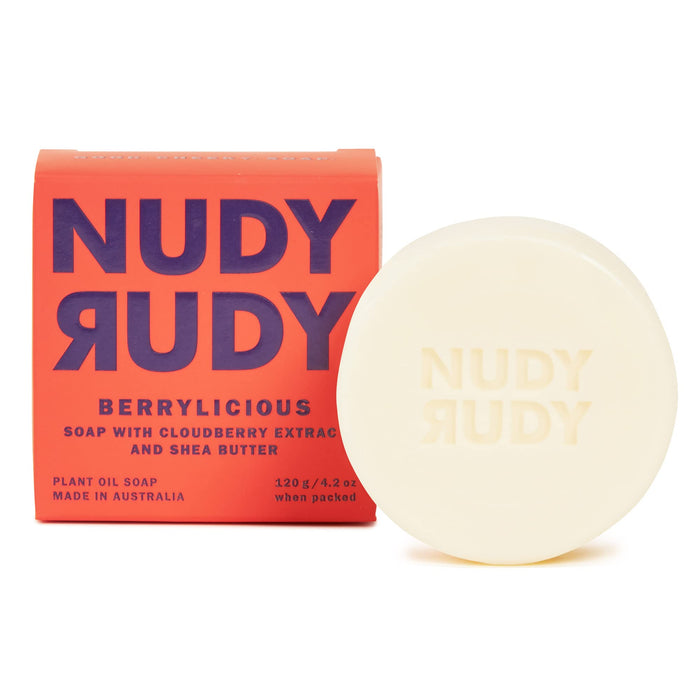 Nudy Rudy - Berrylicious Soap Bar, 4.2 oz (Pack of 1) - Australian Made Soap
