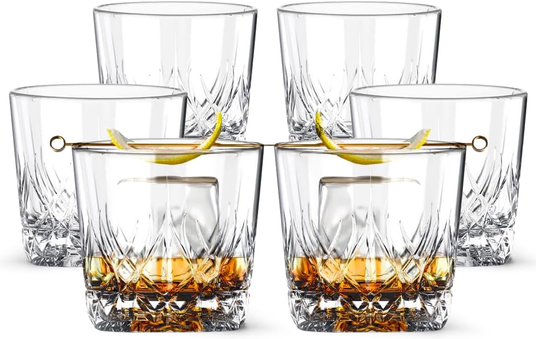 Whiskey Sour Old Fashioned Glasses Tumblers - 12oz - Set of 6