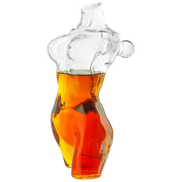 Lady Body Sculpture Whiskey & Wine Decanter Elegant Glass Female Bust Perfect for Home Decoration 750ml by The Wine Savant