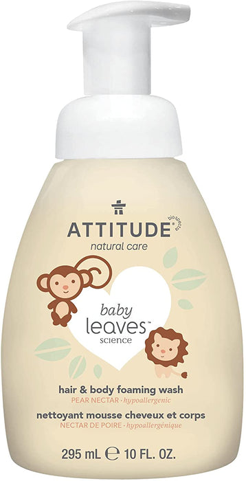 Attitude 2-in-1 Pear Nectar Baby Wash and Shampoo, 10oz