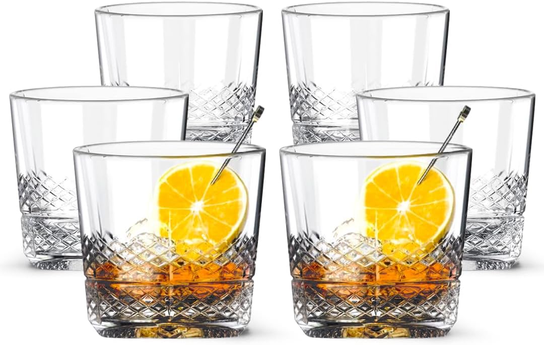 Whiskey Sour Old Fashioned Glasses Tumblers - 12oz - Set of 6