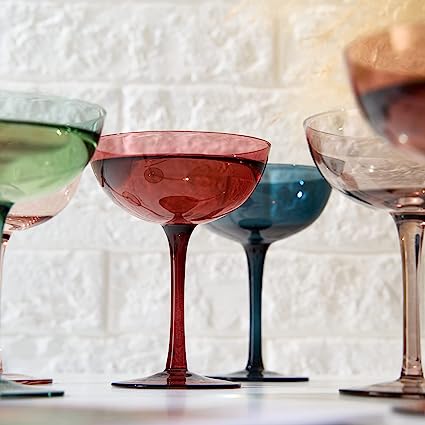 Cocktail & Champagne Coupe Glasses Coupe Cocktail Glasses 7 oz | Set of 6